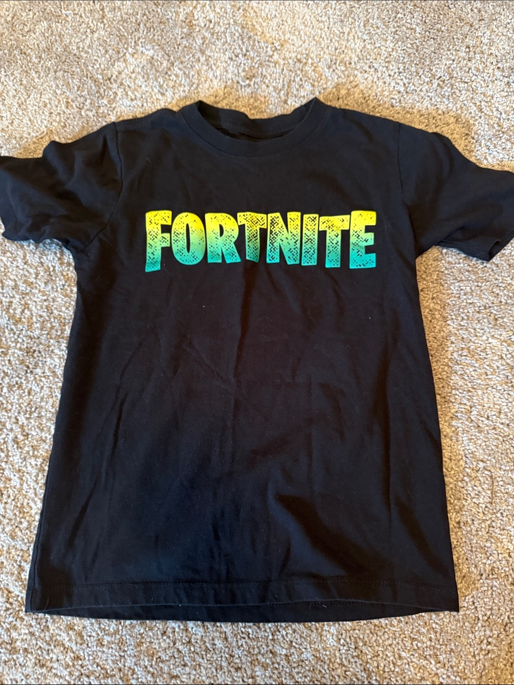 Kids' Fortnite Black Short-Sleeve Graphic Tee